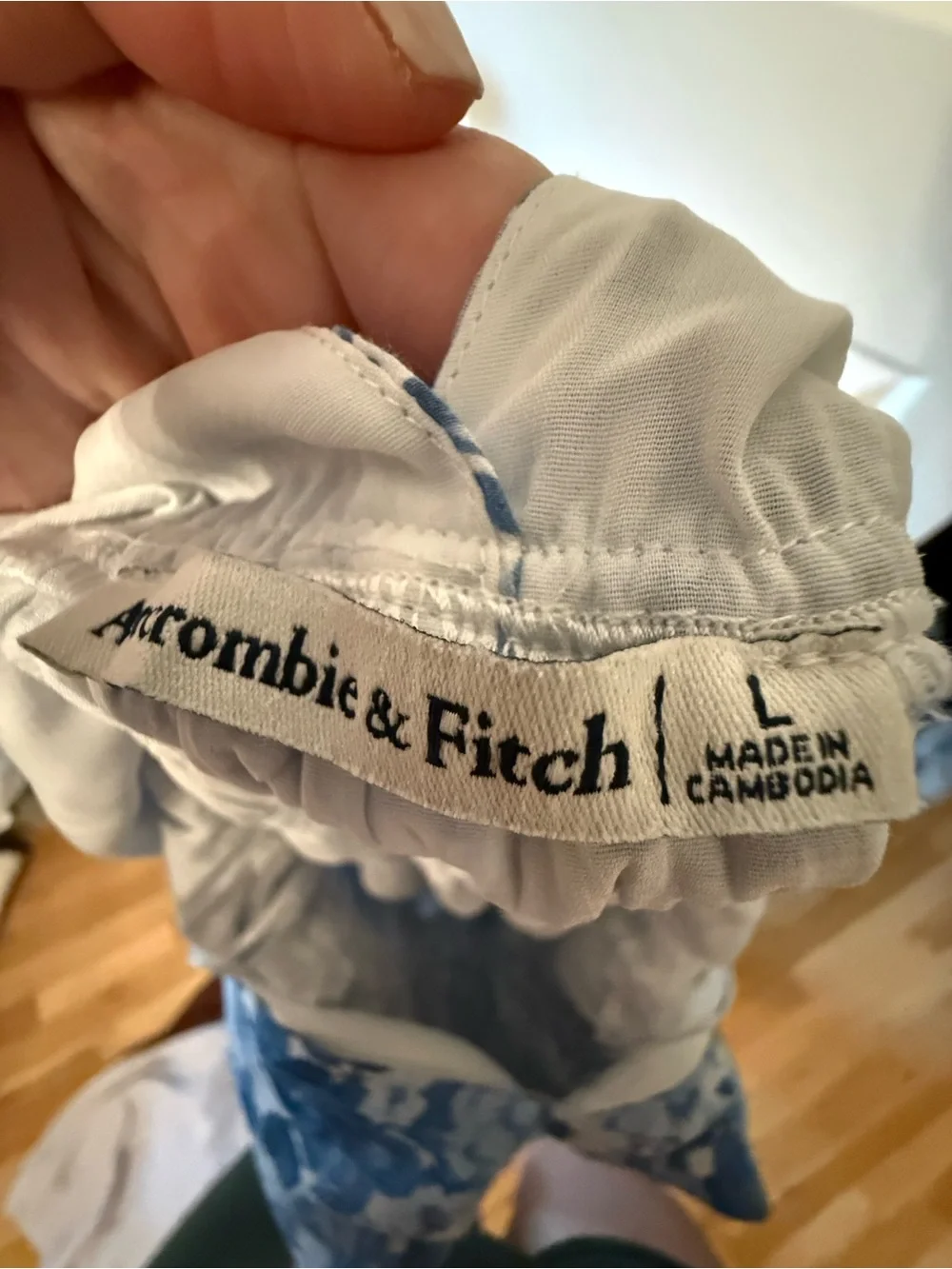 Abercrombie & Fitch Blue and White Floral Maxi Dress